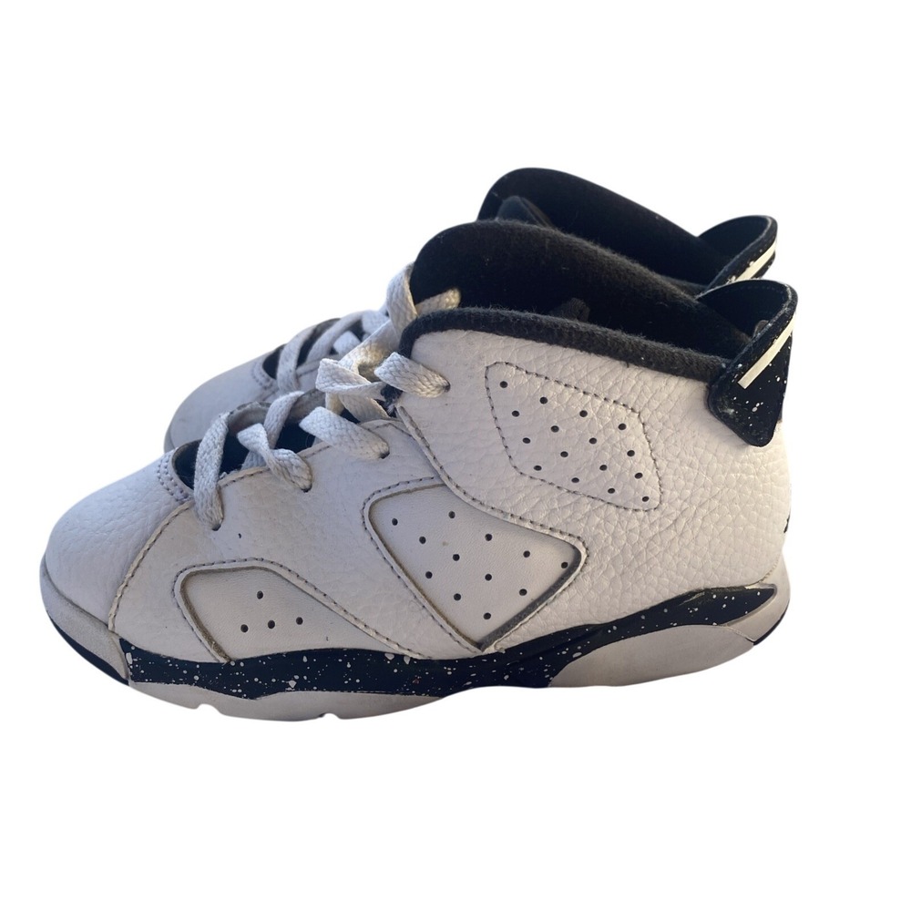 RARE! Air Jordan 6 Retro "Oreo" White Black Toddler Infant Shoes Size 10C 2010